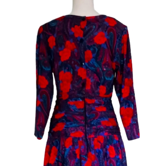 💰Vintage Floral Dress Day/Night Peplum Style. - Picture 5 of 8